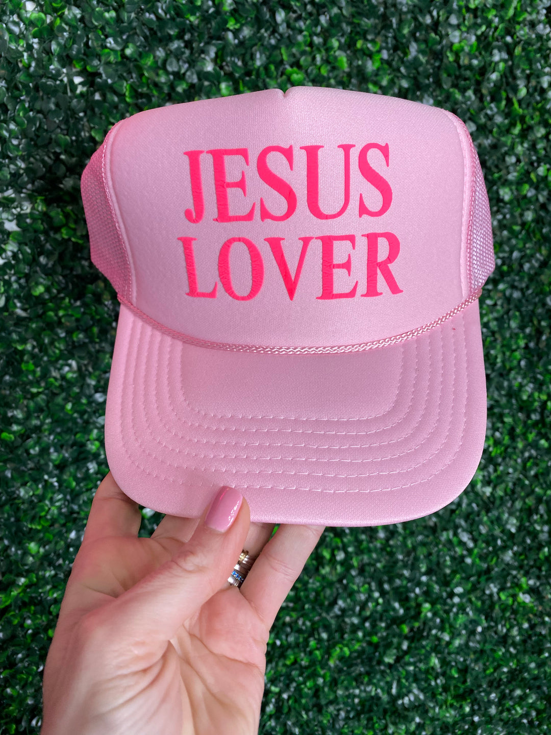 Jesus Lover Puff Trucker Hat