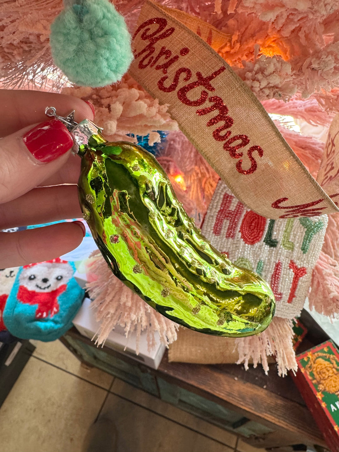 Pickle Glass Ornament