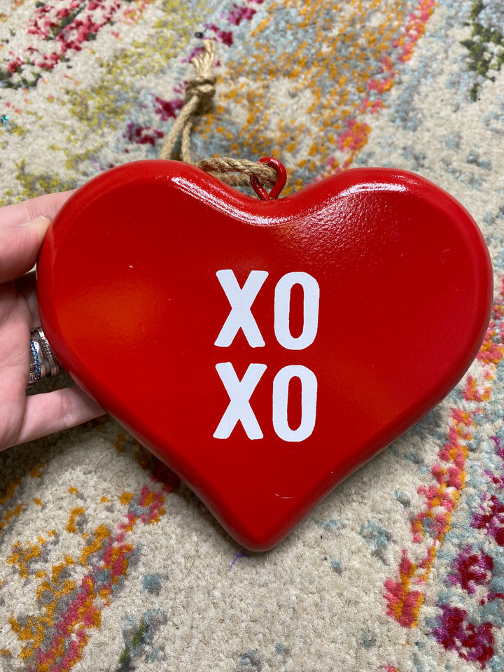 Candy Heart Wooden Sign