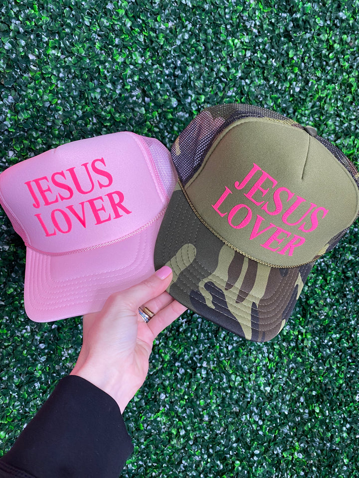 Jesus Lover Puff Trucker Hat