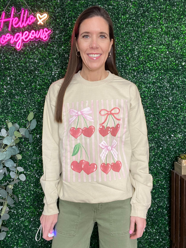 Cherry Bow Sweatshirt