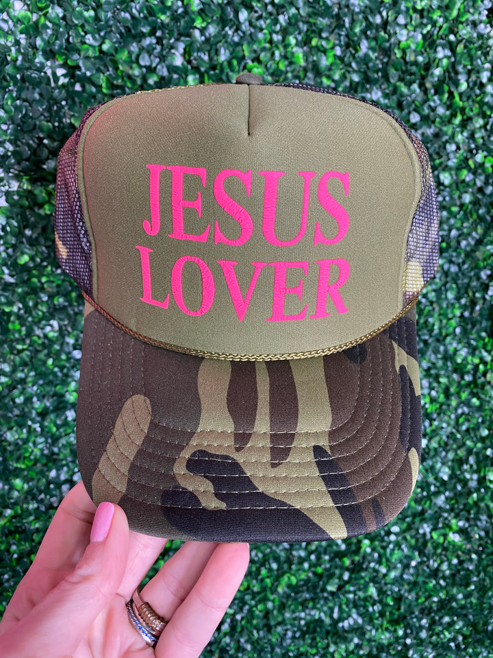 Jesus Lover Puff Trucker Hat