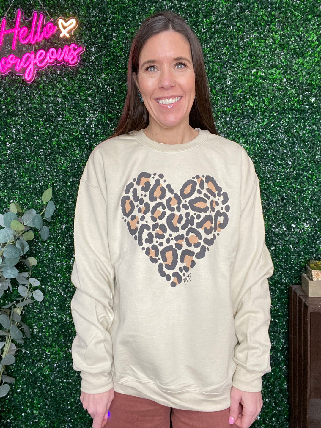 Leopard Heart Sweatshirt